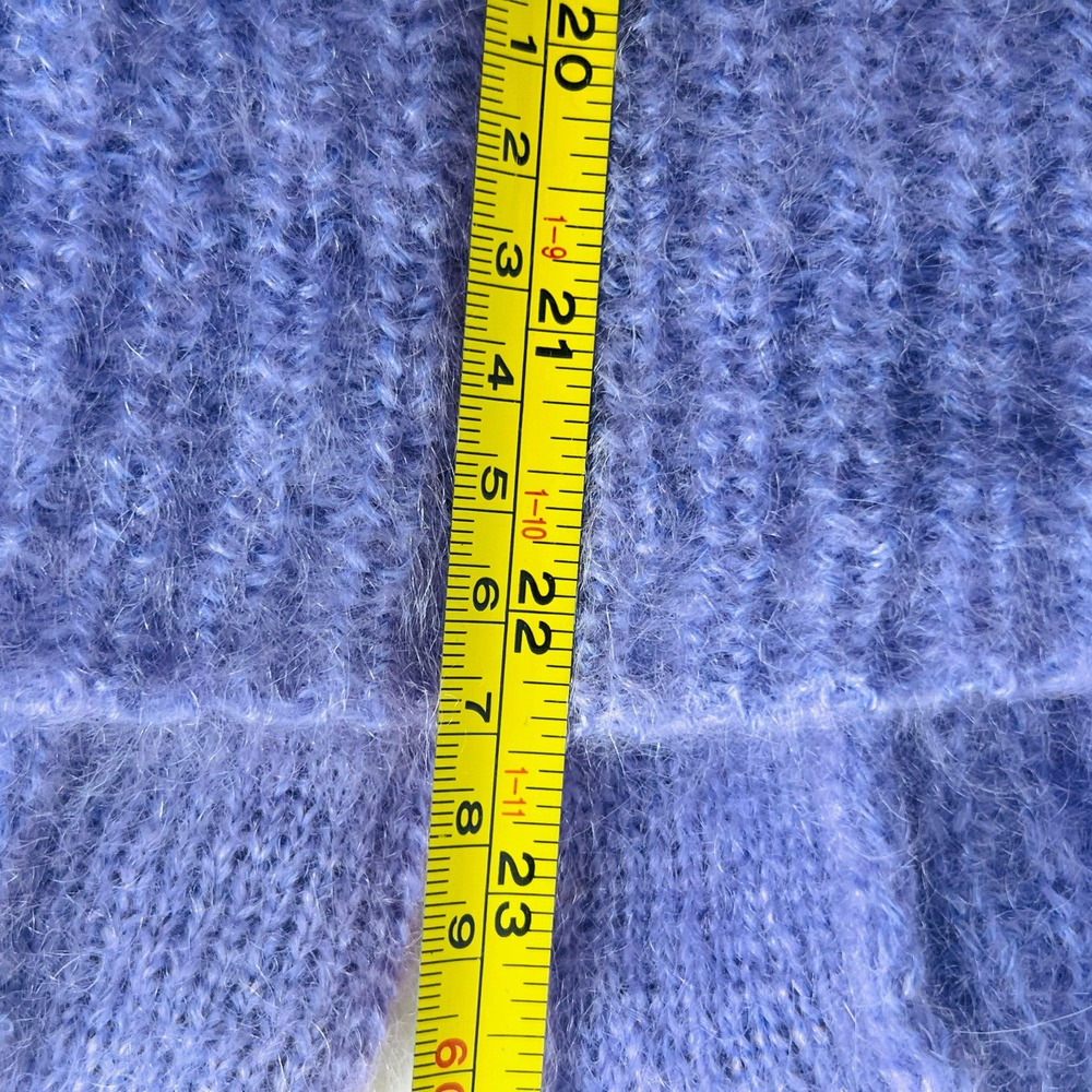 Naadam Mohair‎ Wool Blend Cardigan Sweater Size M Purple - Picture 7 of 10